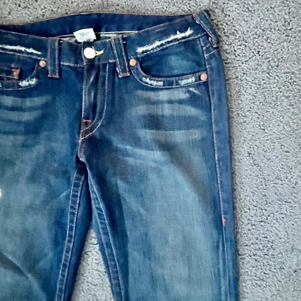 TRUE RELIGION Original BOBBY Thick Stitch MADE In USA Y2K Jeans in Size 31 - EUC